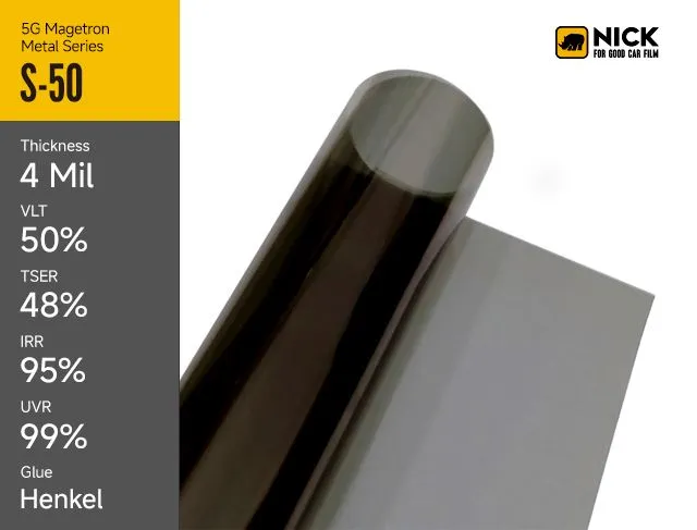 ฟิล์มกรองแสงเมทัลไลซ์และฟิล์มหน้าต่างเมทัลลิกสำหรับรถยนต์ช่วยเพิ่มความสะดวกสบาย