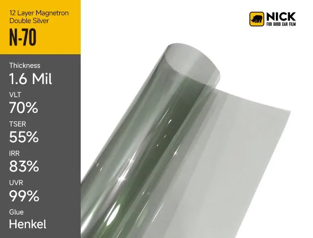 ฟิล์มกรองแสง Mirror Silver สำหรับรถยนต์ช่วยเพิ่มความเป็นส่วนตัวและการป้องกันรังสียูวี